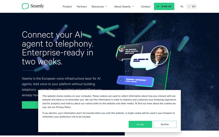 Screenshot of seamly-app.com