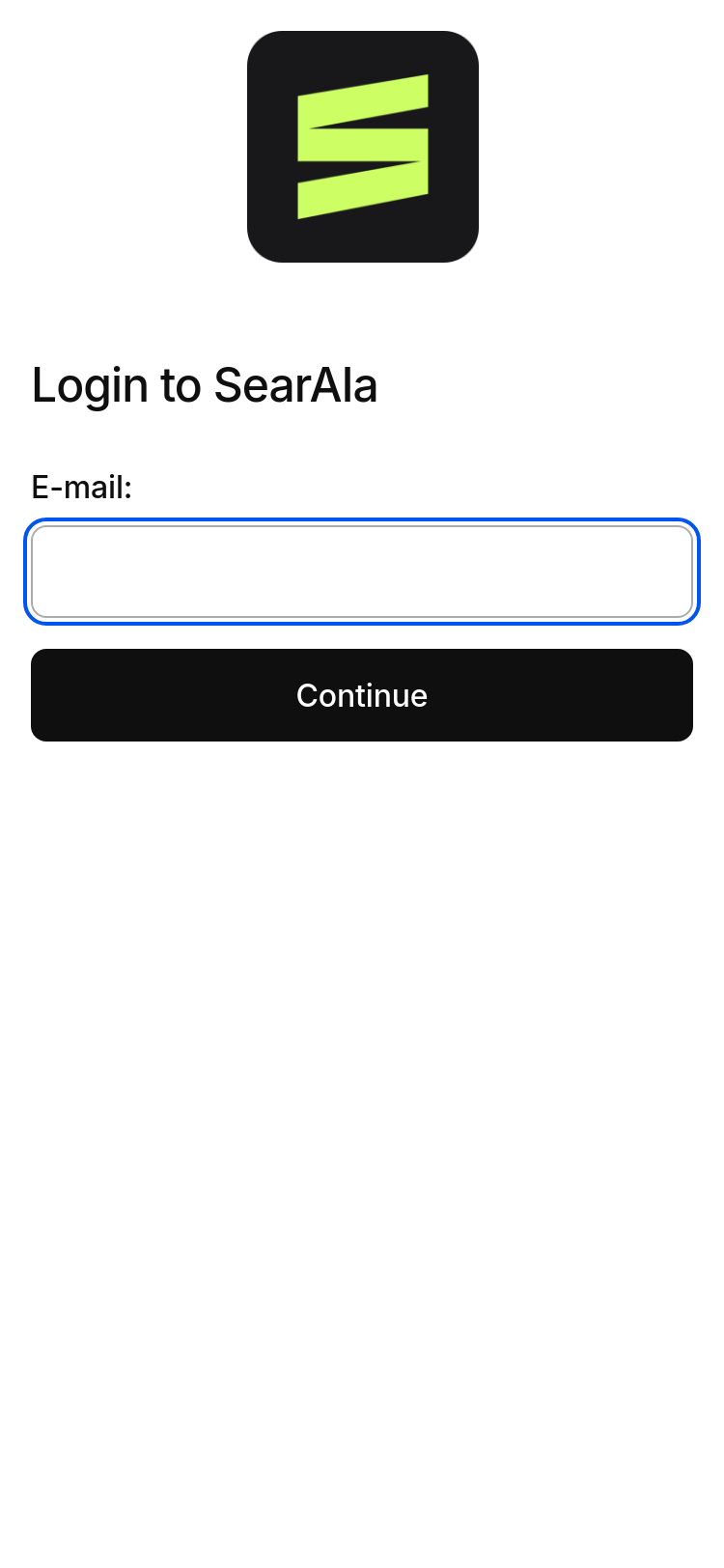 Mobile screenshot of Sign in | SearAIa