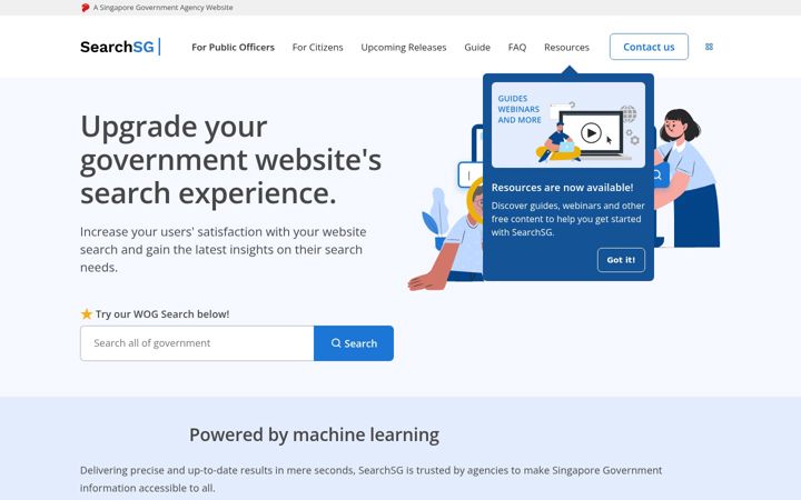 Screenshot του search.gov.sg