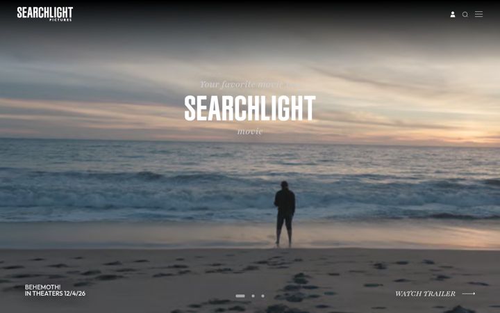 Snímek obrazovky searchlightpictures.com
