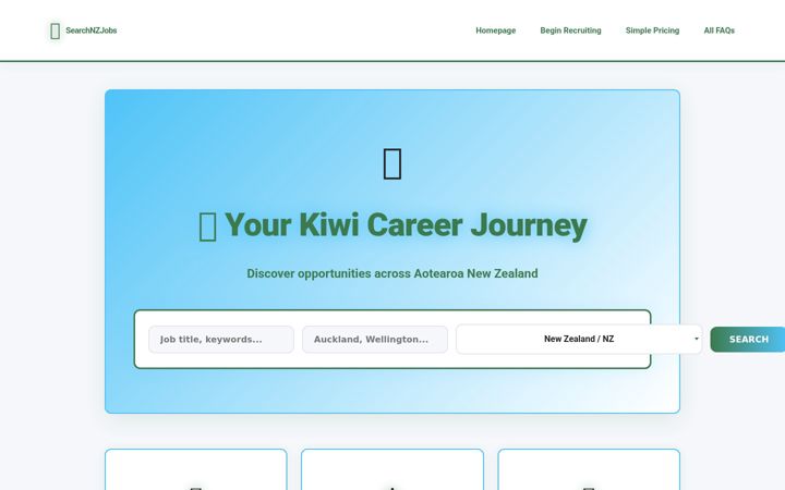 Screenshot of searchnzjobs.com
