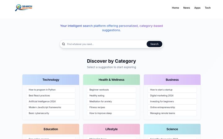 Screenshot di searchselector.com
