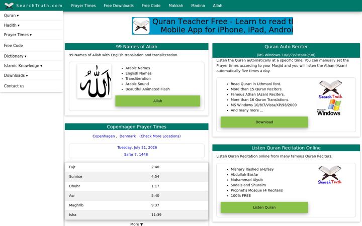 Screenshot of searchtruth.com