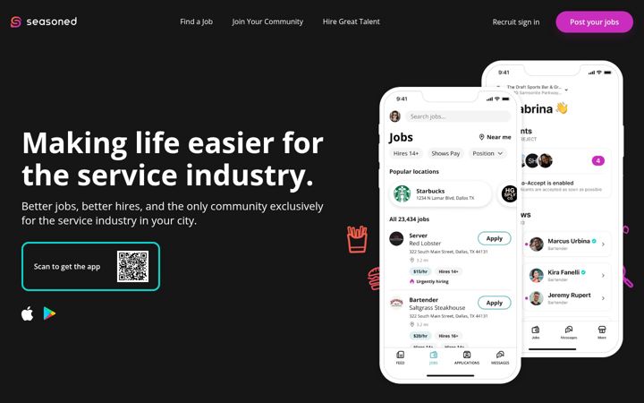 Screenshot of seasoned.co