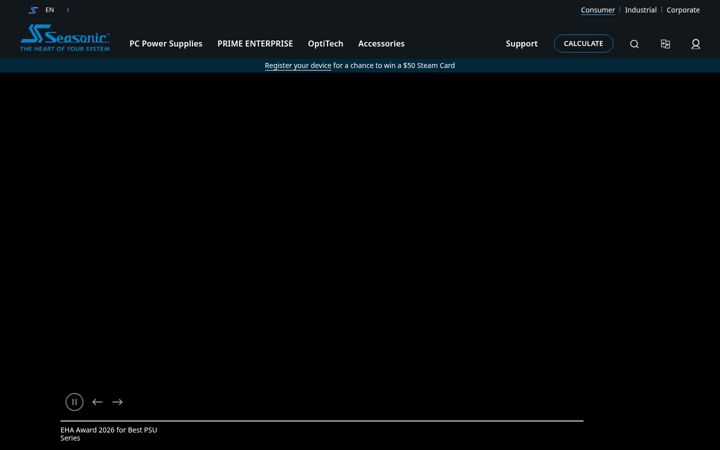 Screenshot of seasonic.com
