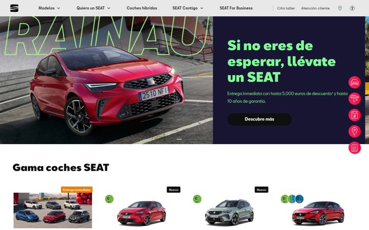 Screenshot of seat.es