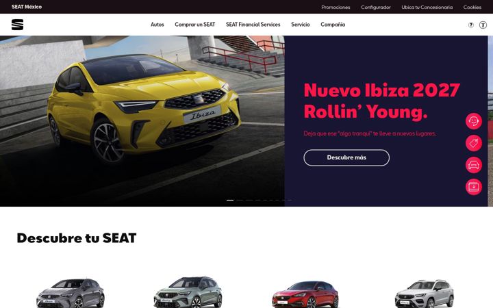 Screenshot of seat.mx