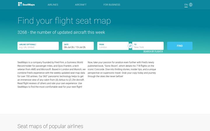 Screenshot of seatmaps.com