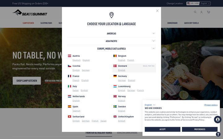 Screenshot of seatosummit.com