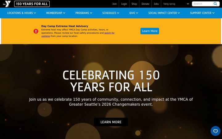 Screenshot of seattleymca.org