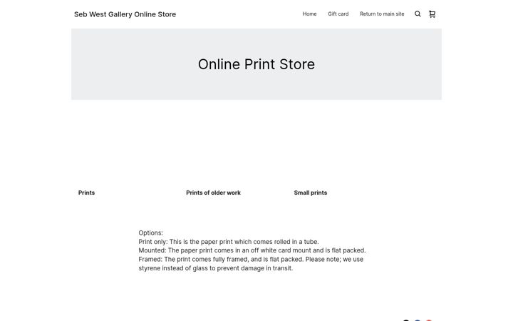 Screenshot di seb-west-gallery.square.site