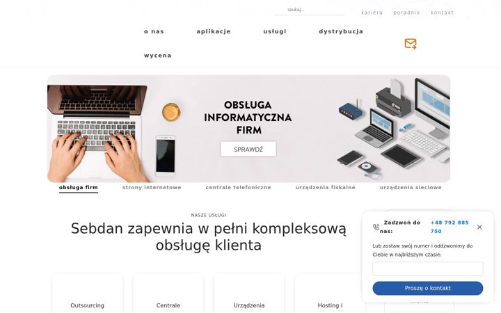 Screenshot stránky sebdan.pl