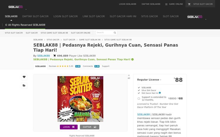 Screenshot ta' seblak88.org
