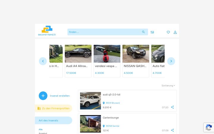 Screenshot of second-hand.it