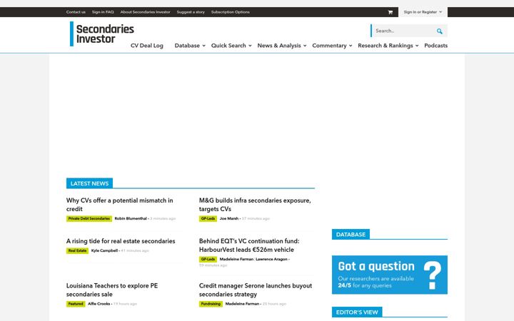 Screenshot di secondariesinvestor.com