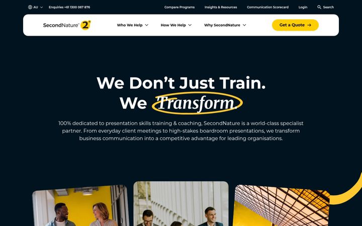 Screenshot of secondnature.com.au