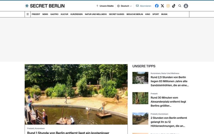 Skærmbillede af secretberlin.co