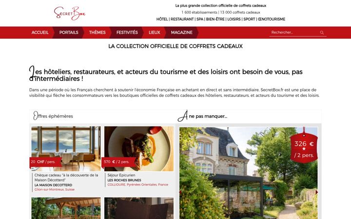 Screenshot of secretbox.fr