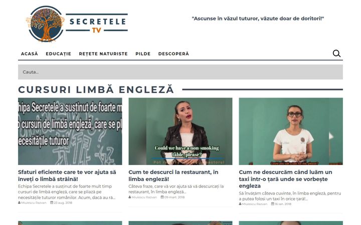 Captura de pantalla de secretele.tv