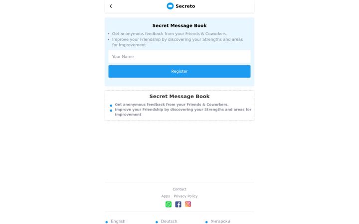 Screenshot of secreto.site
