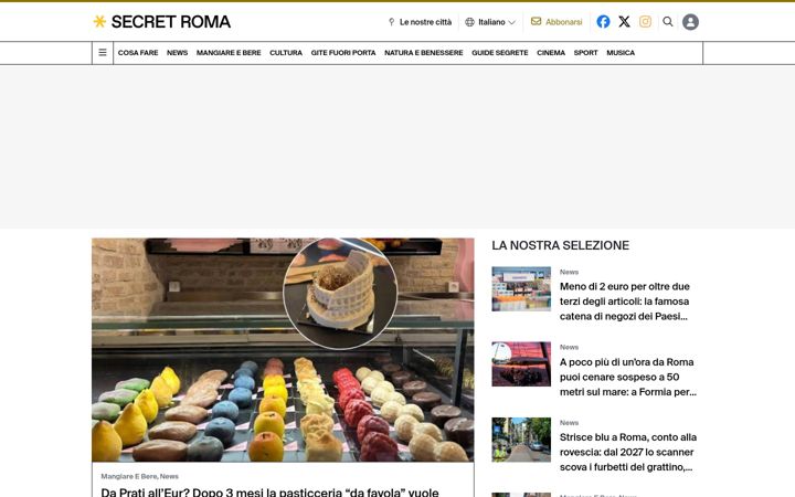 Screenshot of secretroma.com