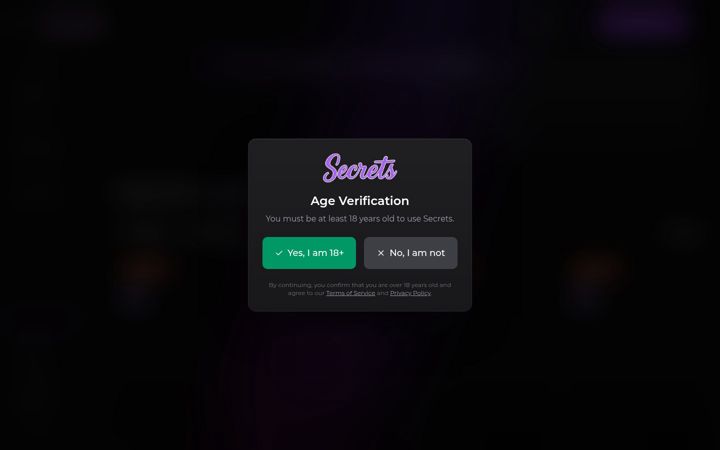 Snímek obrazovky secrets.ai