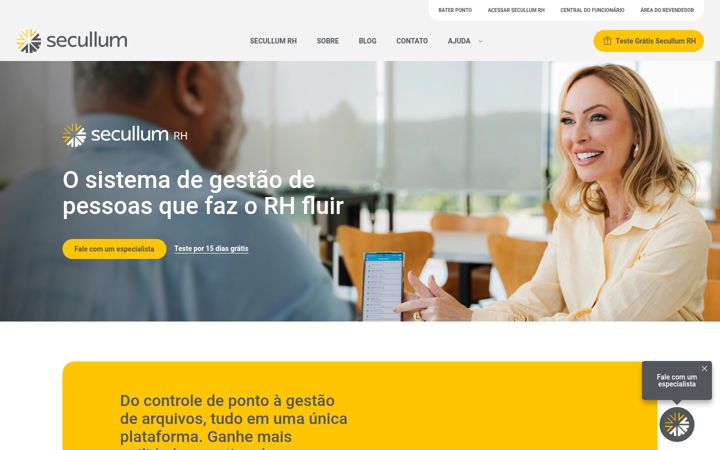 Screenshot di secullum.com.br