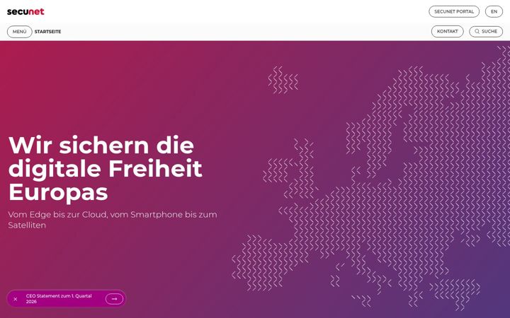 Screenshot of secunet.com