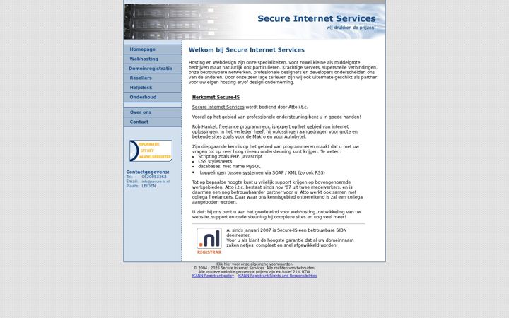 Screenshot of secure-is.nl