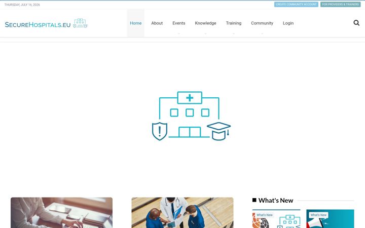 Screenshot van securehospitals.eu
