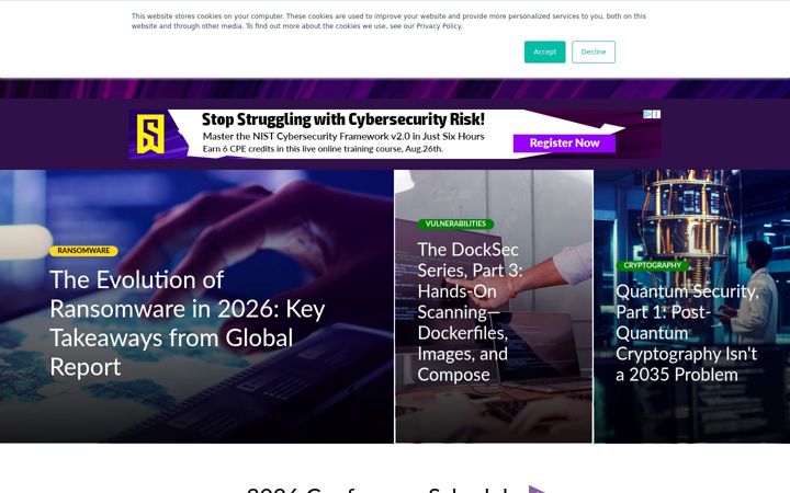Screenshot of secureworld.io