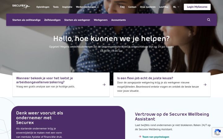 Screenshot of securex.be