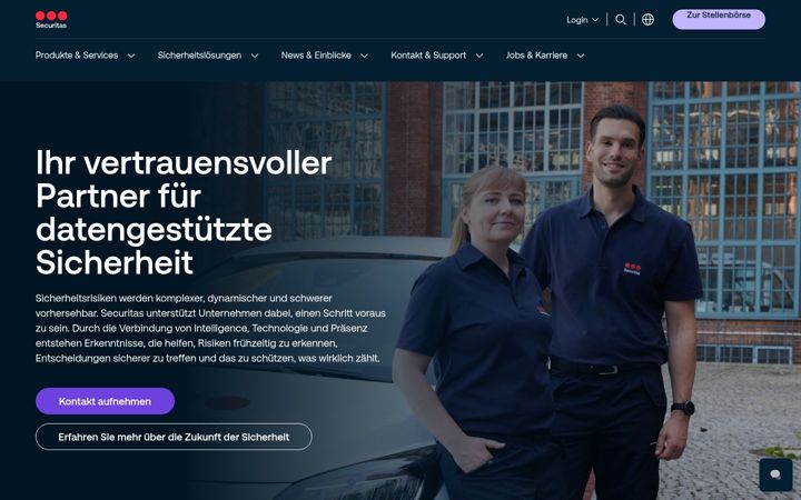 Screenshot of securitas.de