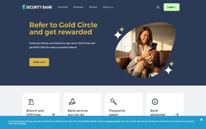 Kuvakaappaus sivustosta securitybank.com