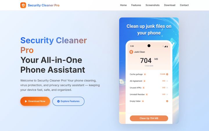 Screenshot of securitycleanerpro.com