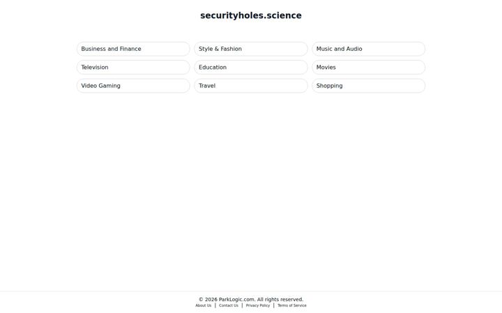 Screenshot of securityholes.science