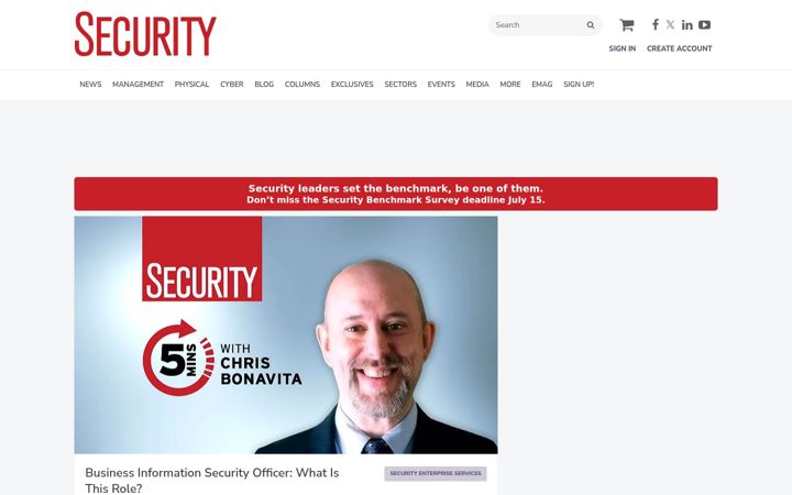Screenshot of securitymagazine.com