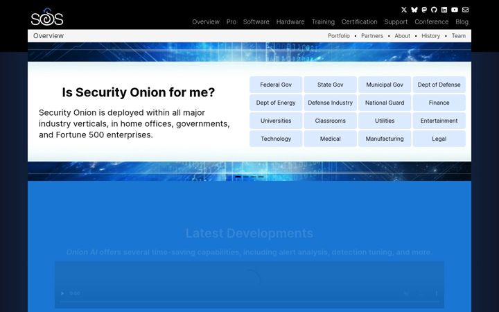 Screenshot ta' securityonion.net