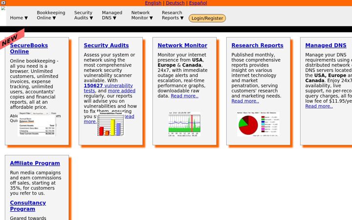 Skærmbillede af securityspace.com