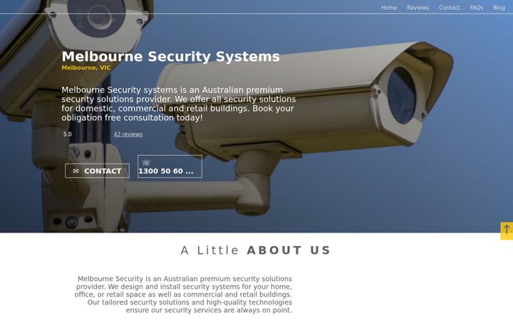 Screenshot stránky securitysysteminstallations.com.au