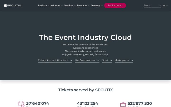 Snímek obrazovky secutix.com