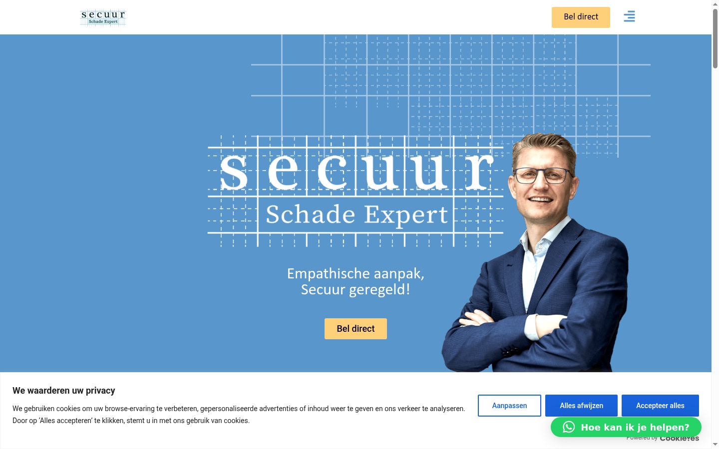 Capture d'écran de la bannière de consentement affichée avant toute interaction
