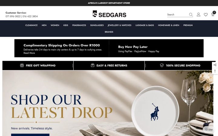 Screenshot of sedgars.com