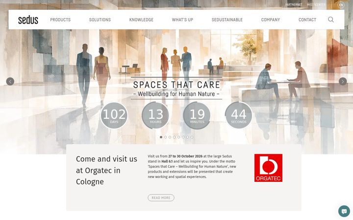 Screenshot von sedus.com