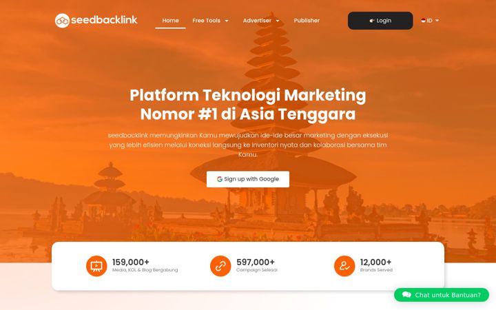 Screenshot of seedbacklink.com