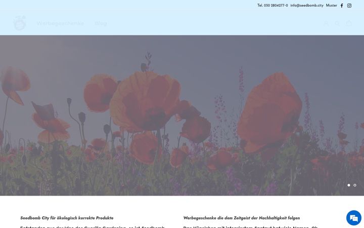 Screenshot von seedbomb.city