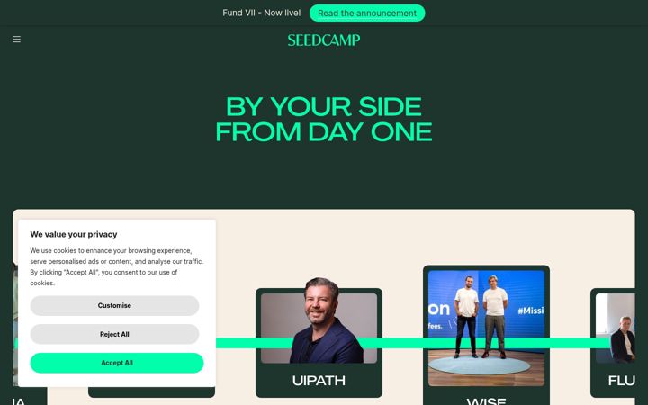 Screenshot of seedcamp.com