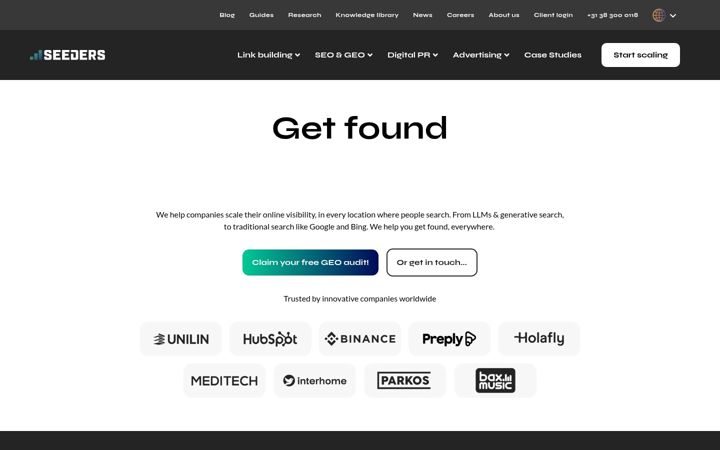 Screenshot of seeders.com