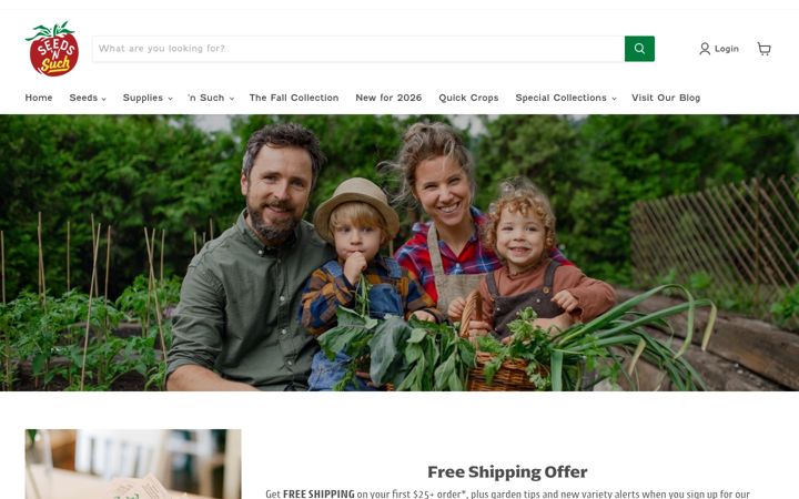 Ekrano kopija seedsnsuch.com