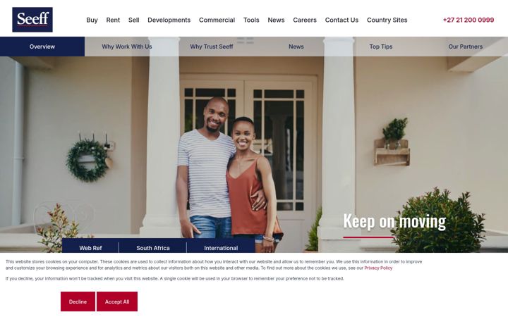 Screenshot ta' seeff.com